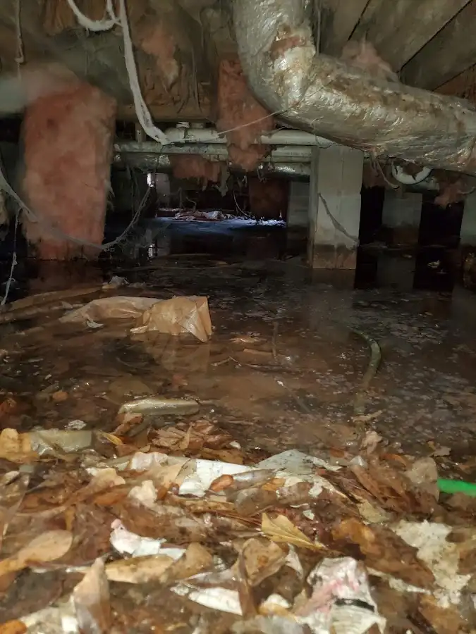 Crawl space flood assessment for Commercial Water Damage Restoration in Northfield